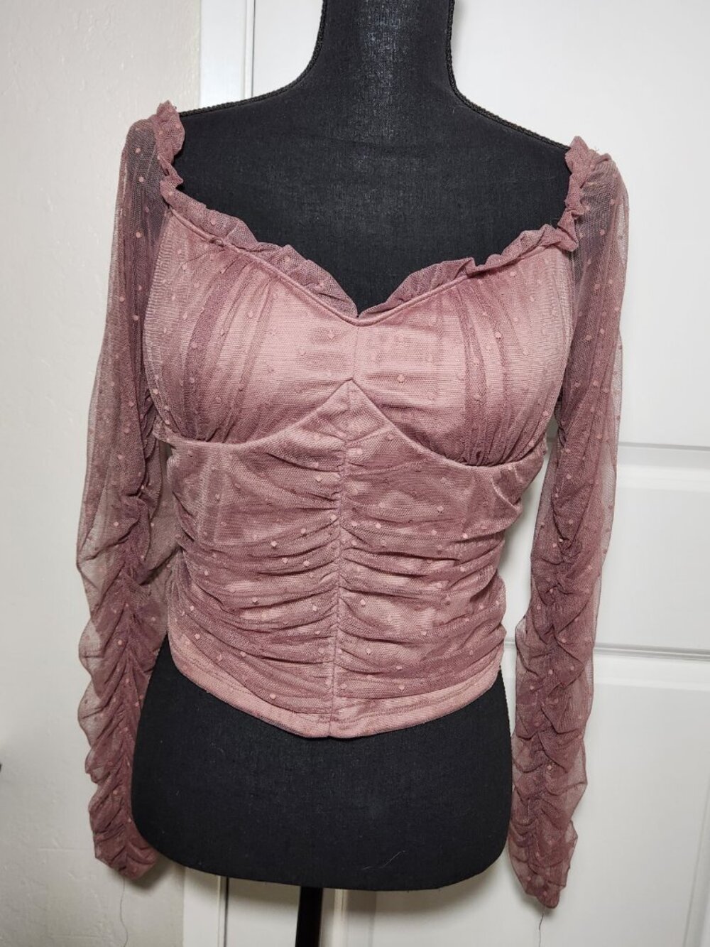 Bluebella Women's Burgundy and Pink Blouse